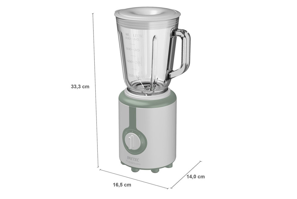 Imetec Frulla&Gusta 0,8 L Frullatore da tavolo 500 W Verde, Trasparente, Bianco