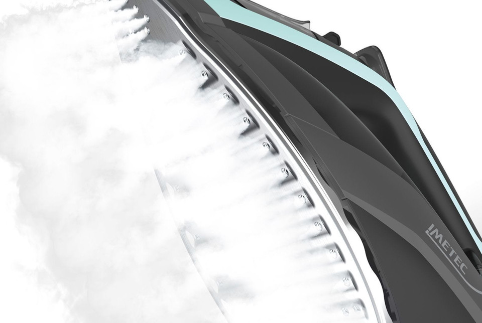 Imetec Ferro da stiro Onda F1 a secco e a vapore 2400 W Nero, Turchese