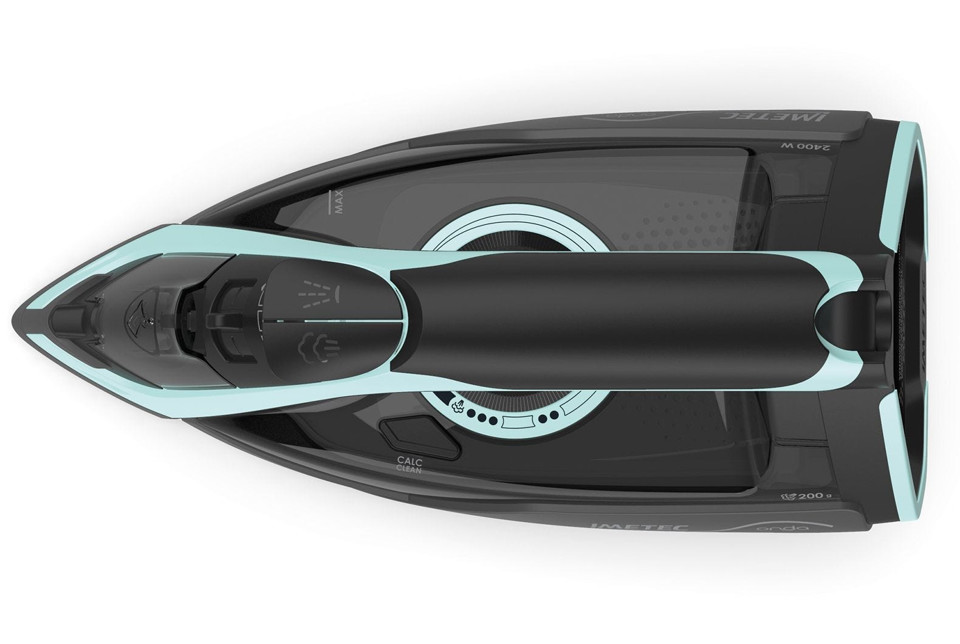 Imetec Ferro da stiro Onda F1 a secco e a vapore 2400 W Nero, Turchese
