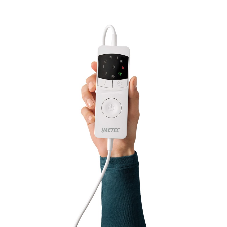 Imetec Scaldasonno Adapto Plus 100% Lana e Merino, Singolo 80x150 cm, Caldo Subito, Tecnologia Brevettata Adapto Plus, Sistema Sicurezza ElectroBlock, Bassi consumi, 6 Temperature, Autospegnimento 1, 3, 9 ore, Made in Italy