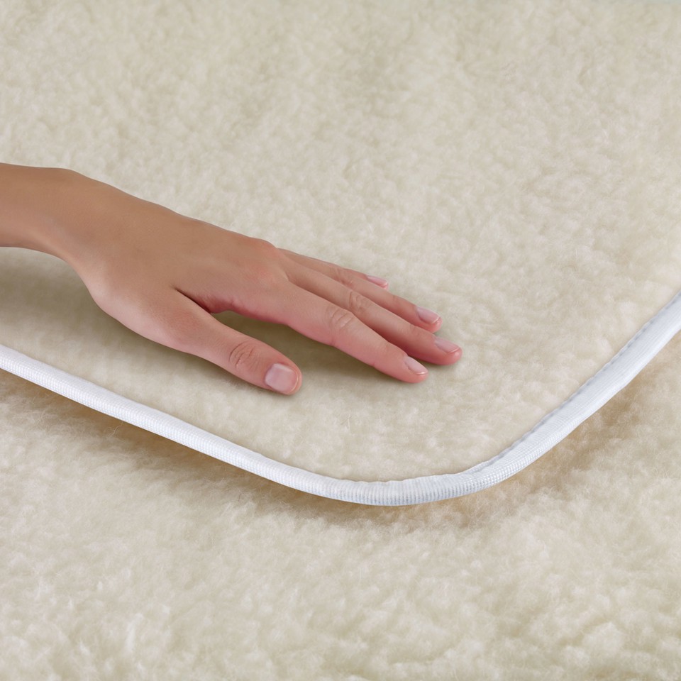 Imetec Scaldasonno Comfort, 50% Lana e Merino, Matrimoniale 150x160 cm, Made in Italy, Doppio comando, 2 temperature