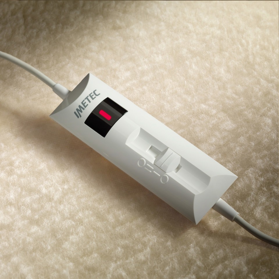 Imetec Scaldasonno Comfort, 50% Lana e Merino, Singolo 150x80 cm, Made in Italy, 2 temperature