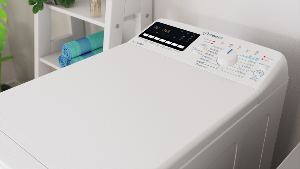 Indesit BTW B7231P IT lavatrice Caricamento dall'alto 7 kg 1200 Giri/min Bianco