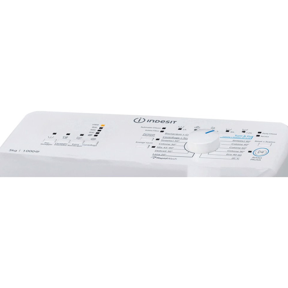 Indesit BTW L50300 IT/N lavatrice Caricamento dall'alto 5 kg 1000 Giri/min D Bianco