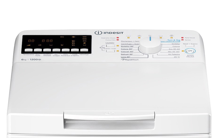 Indesit BTW S6251P IT/1 lavatrice Caricamento dall'alto 6 kg 1200 Giri/min Bianco