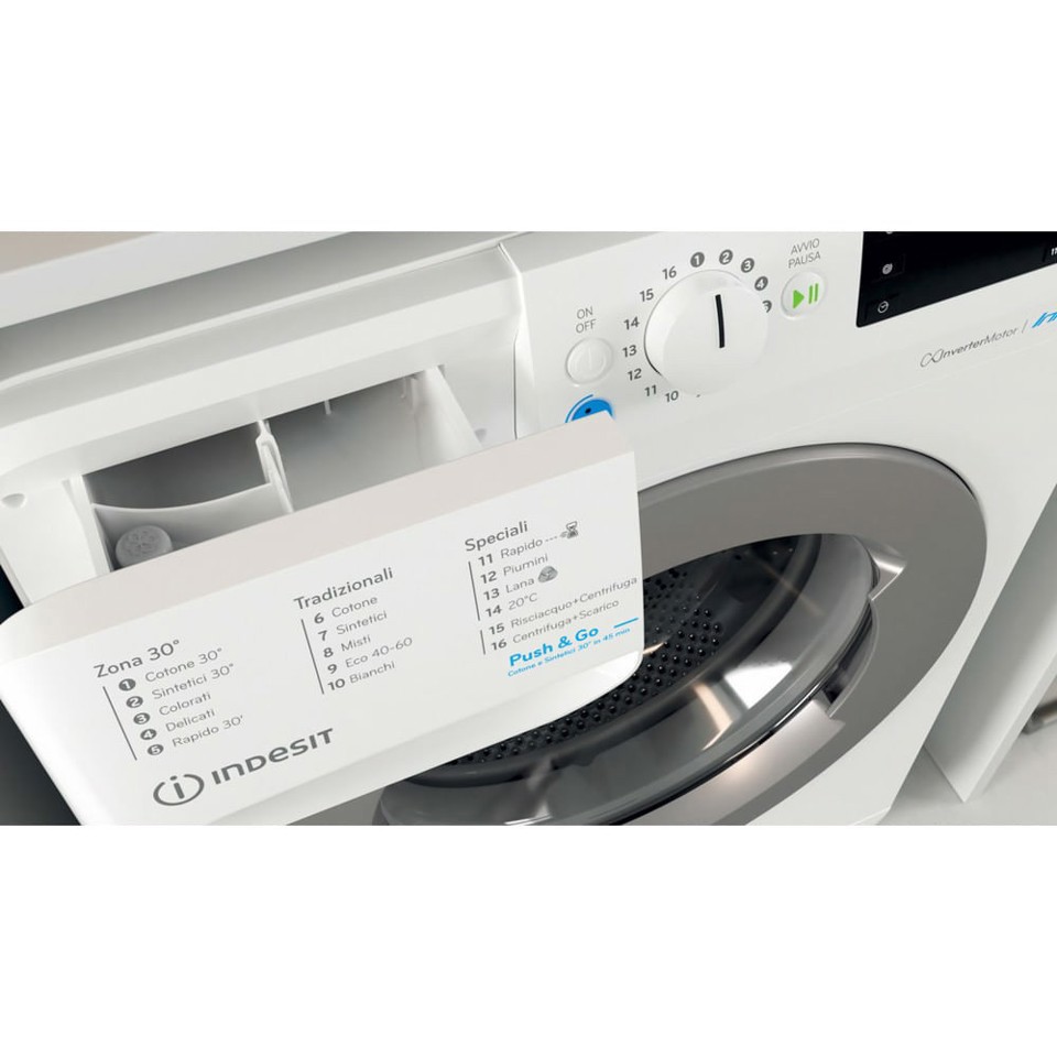 Indesit BWE 101486X WS IT lavatrice Caricamento frontale 10 kg 1400 Giri/min A Bianco