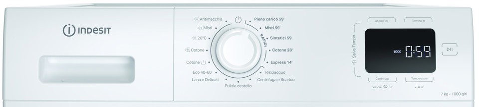 Indesit IM 760 MY TIME IT lavatrice Caricamento frontale 7 kg 1000 Giri/min Bianco