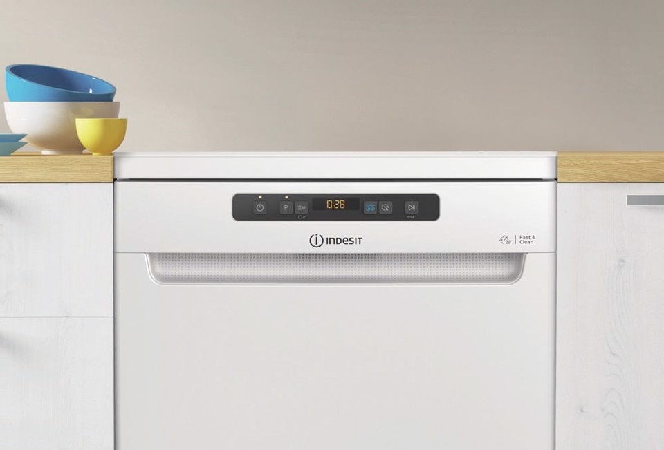 Indesit IN2FFC14BN6, Lavastoviglie 60cm, Classe C, 14 coperti, Push&Go, 44dBA, White