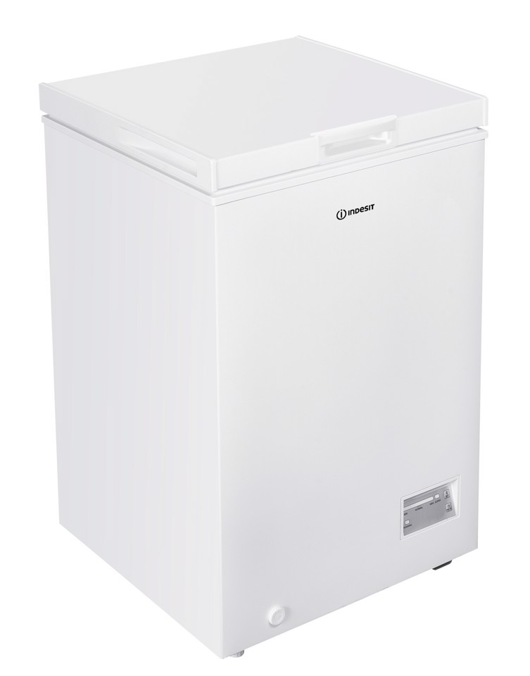Indesit INCF 984 E Congelatore orizzontale a libera installazione, Statico , 55 cm, Classe E, Bianco, 40 db, h 85cm