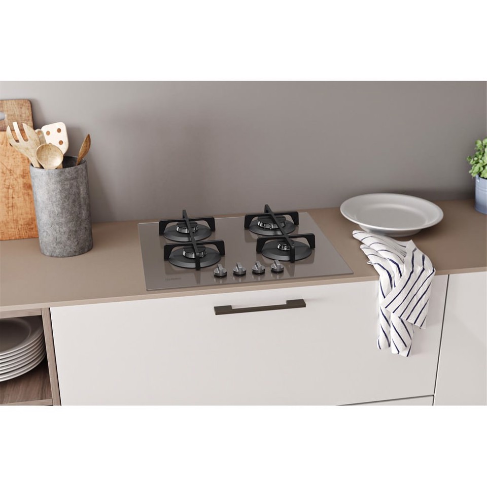 Indesit ING 61T/TD Marrone Da incasso 59 cm Gas 4 Fornello(i)