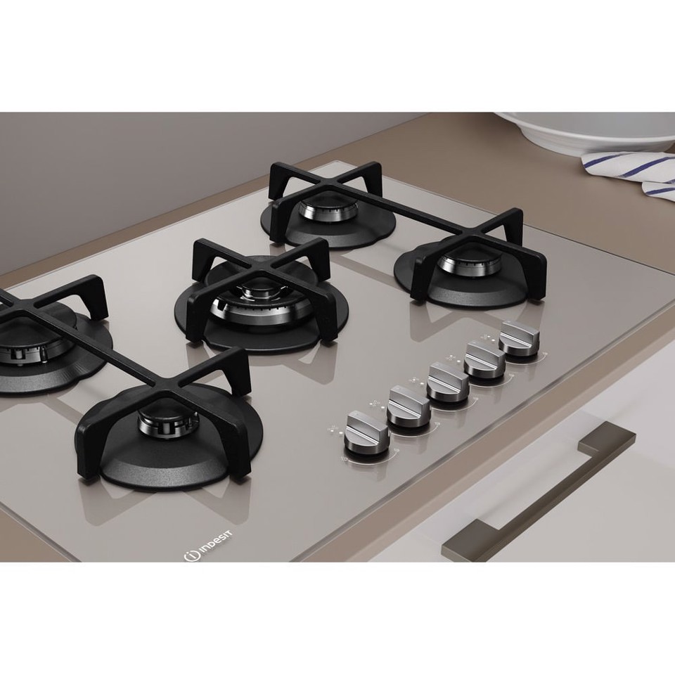 Indesit ING 72T/TD Marrone Da incasso 73 cm Gas 5 Fornello(i)