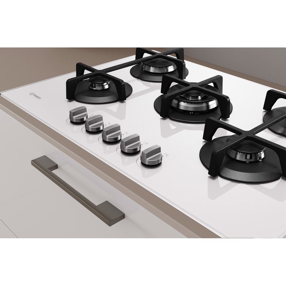 Indesit ING 72T/WH Bianco Da incasso 73 cm Gas 5 Fornello(i)