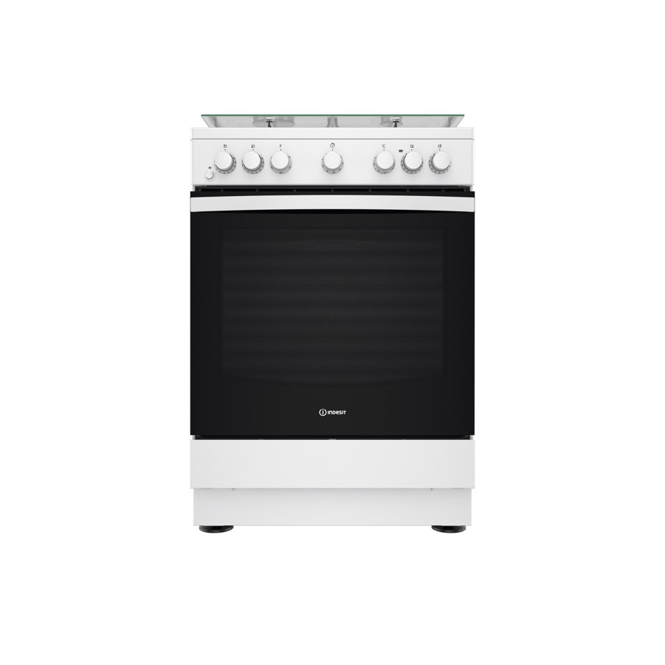 Indesit IS67G4PHW/E/1 Cucina Elettrico Gas Nero, Bianco A
