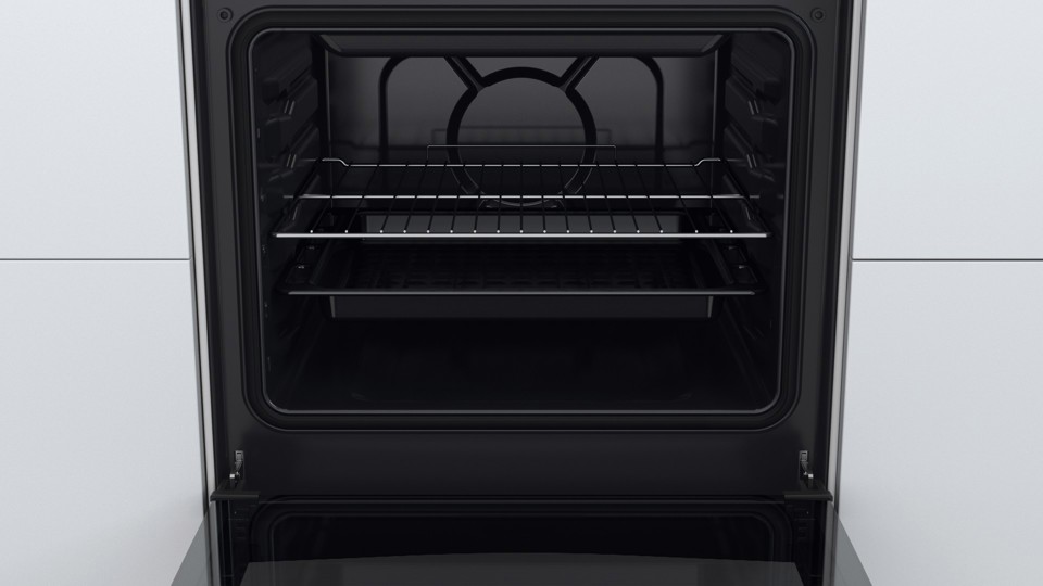 Indesit IS67G4PHW/E/1 Cucina Elettrico Gas Nero, Bianco A