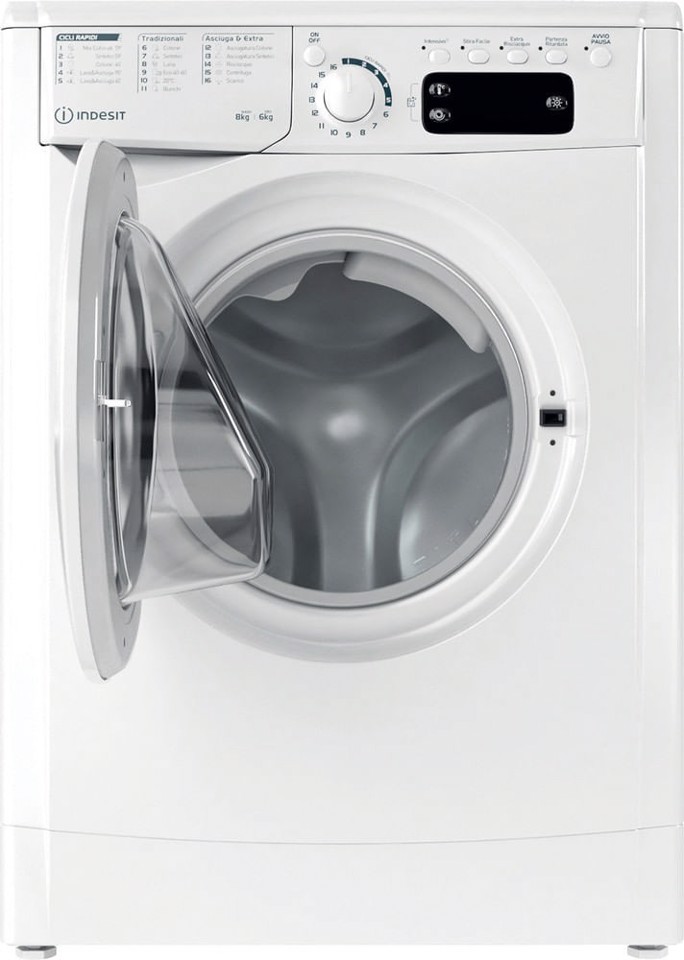 Indesit Lavasciuga a libera installazione EWDE 861483 W IT N - EWDE 861483 W IT N Made in Italy