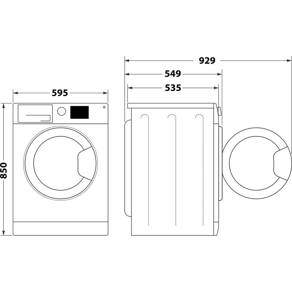 Indesit Lavasciuga a libera installazione EWDE 861483 W IT N - EWDE 861483 W IT N Made in Italy