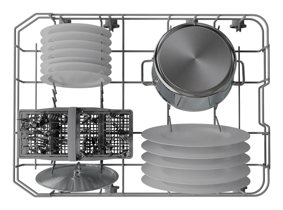 Indesit Lavastoviglie BI 45 cm classe E, 10 coperti, Push&Go, 46 dba