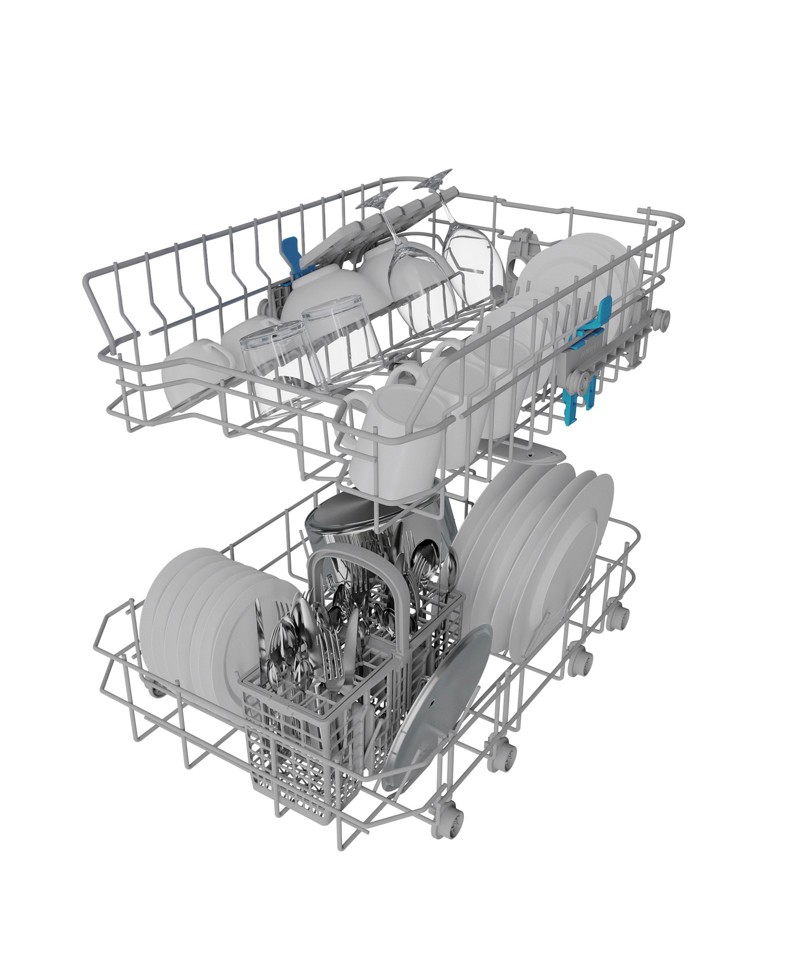 Indesit Lavastoviglie BI 45 cm classe E, 10 coperti, Push&Go, 46 dba