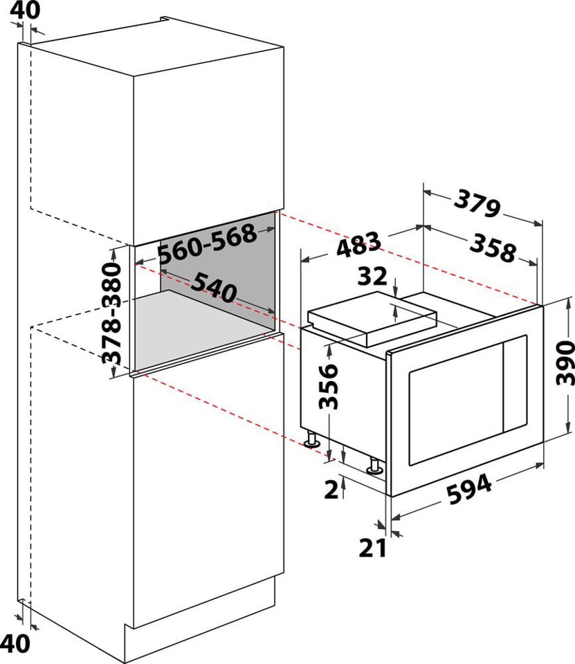 Indesit Microonde da incasso MWI 125 GX.1 - MWI 125 GX.1
