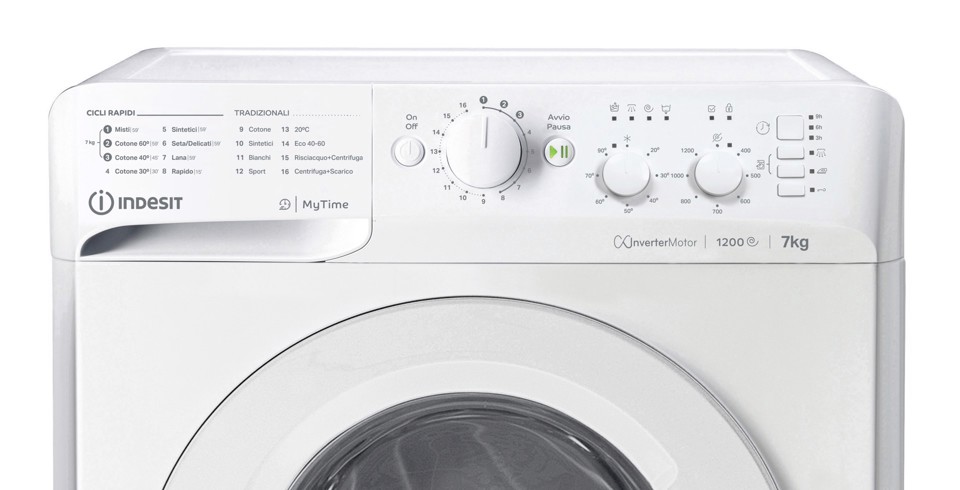 Indesit MTWC 71296 W IT lavatrice Caricamento frontale 7 kg 1200 Giri/min Bianco