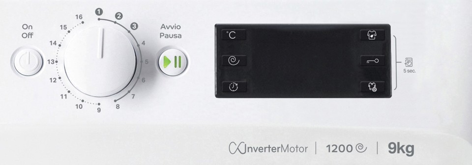 Indesit MTWE 91285 W IT lavatrice Caricamento frontale 9 kg 1200 Giri/min B Bianco