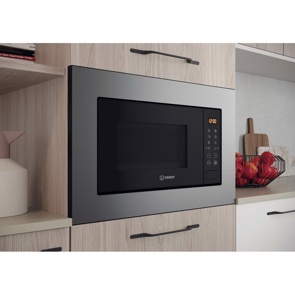 Indesit MWI 120 GX Da incasso Microonde con grill 20 L 800 W Acciaio inossidabile