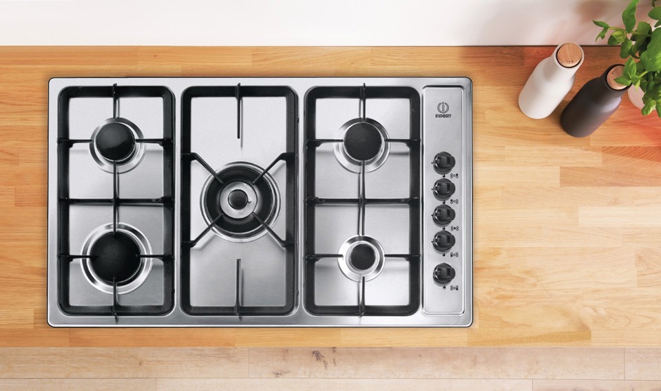 Indesit PIM 950 AST (GH) EX Acciaio inossidabile Da incasso Gas 5 Fornello(i)