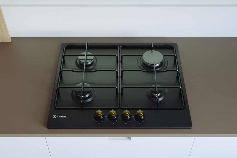 Indesit TH 642 /I (AN) Antracite Da incasso 58 cm Gas 4 Fornello(i)