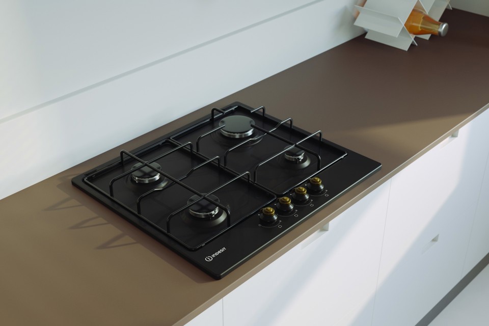 Indesit TH 642 /I (AN) Antracite Da incasso 58 cm Gas 4 Fornello(i)