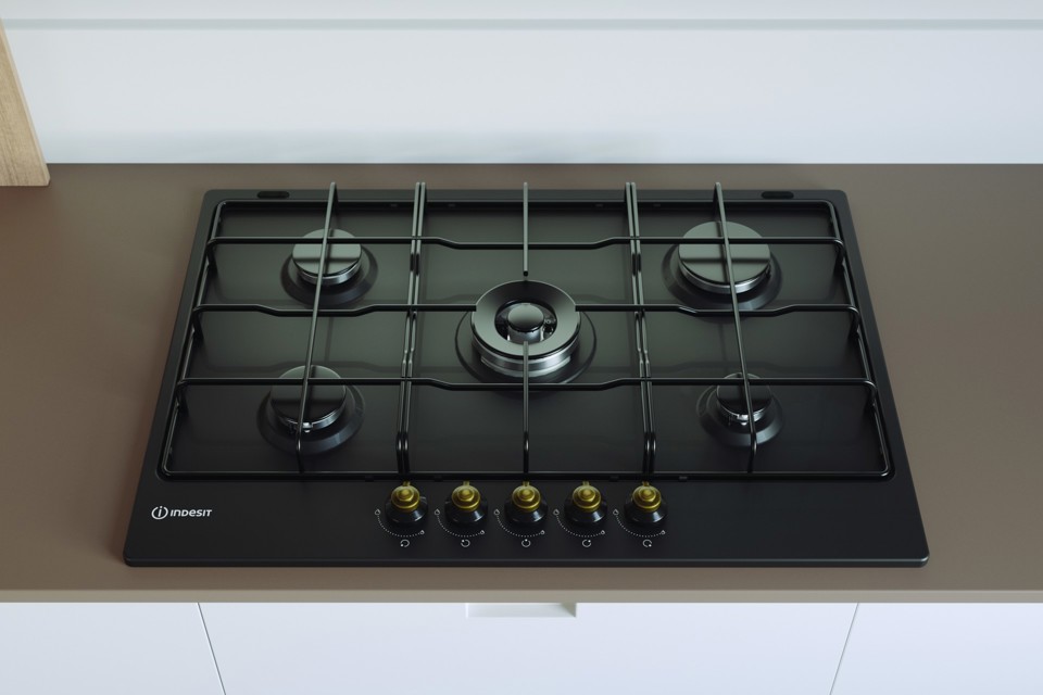 Indesit TH 752 /I (AN) Antracite Da incasso 75 cm Gas 5 Fornello(i)