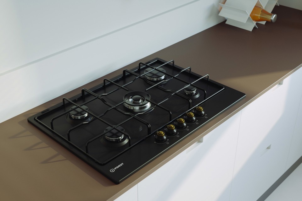 Indesit TH 752 /I (AN) Antracite Da incasso 75 cm Gas 5 Fornello(i)