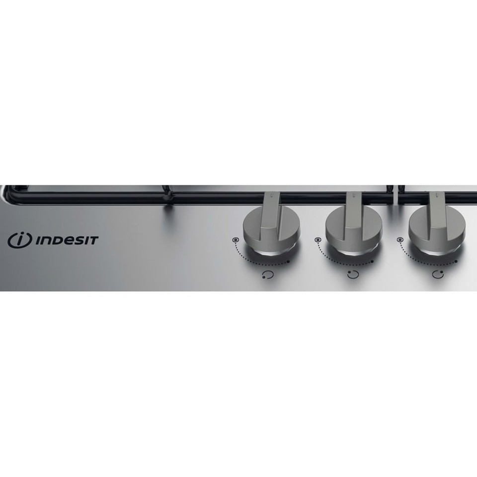 Indesit THP 642 W/IX/I RU Acciaio inossidabile Da incasso 58 cm Gas 4 Fornello(i)