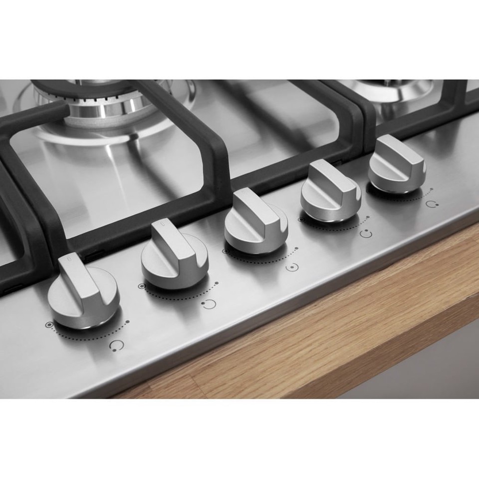 Indesit THP 751 W/IX/I IT Acciaio inossidabile Da incasso 75 cm Gas 5 Fornello(i)