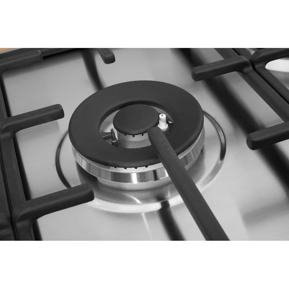 Indesit THP 751 W/IX/I IT Acciaio inossidabile Da incasso 75 cm Gas 5 Fornello(i)