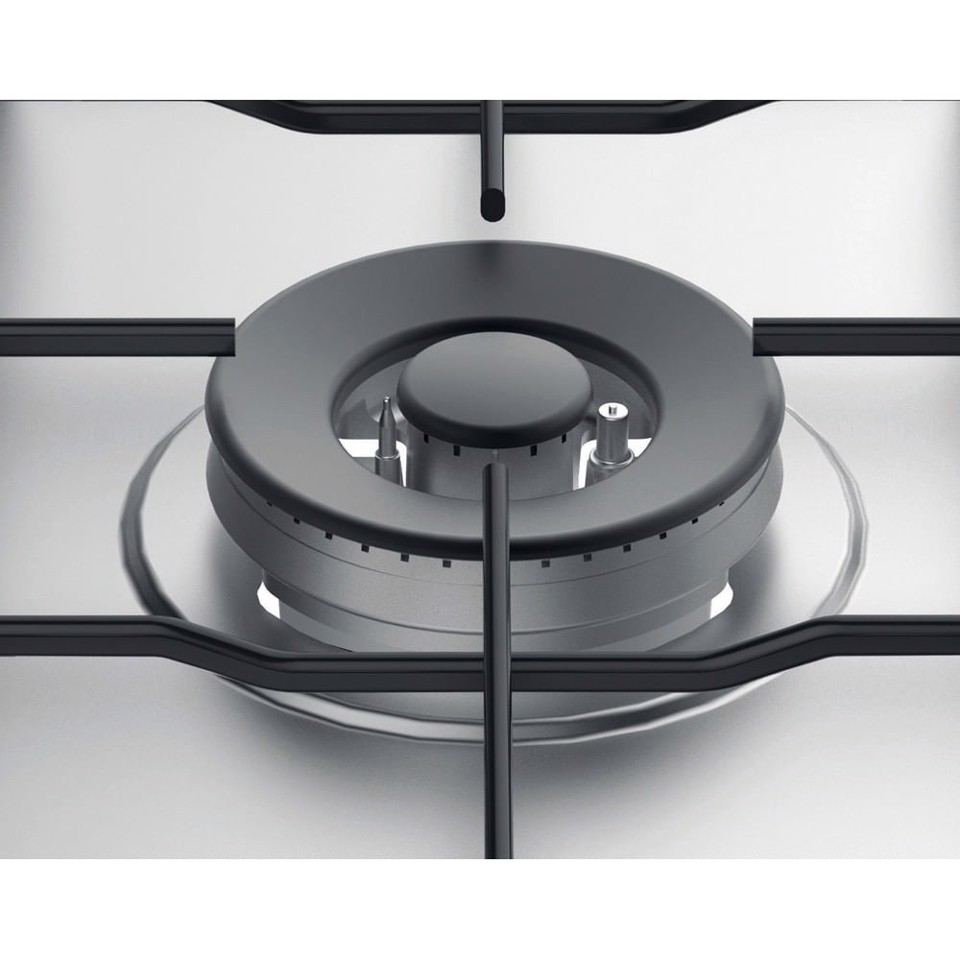 Indesit THP 752 W/IX/I Acciaio inossidabile Da incasso 75 cm Gas 5 Fornello(i)