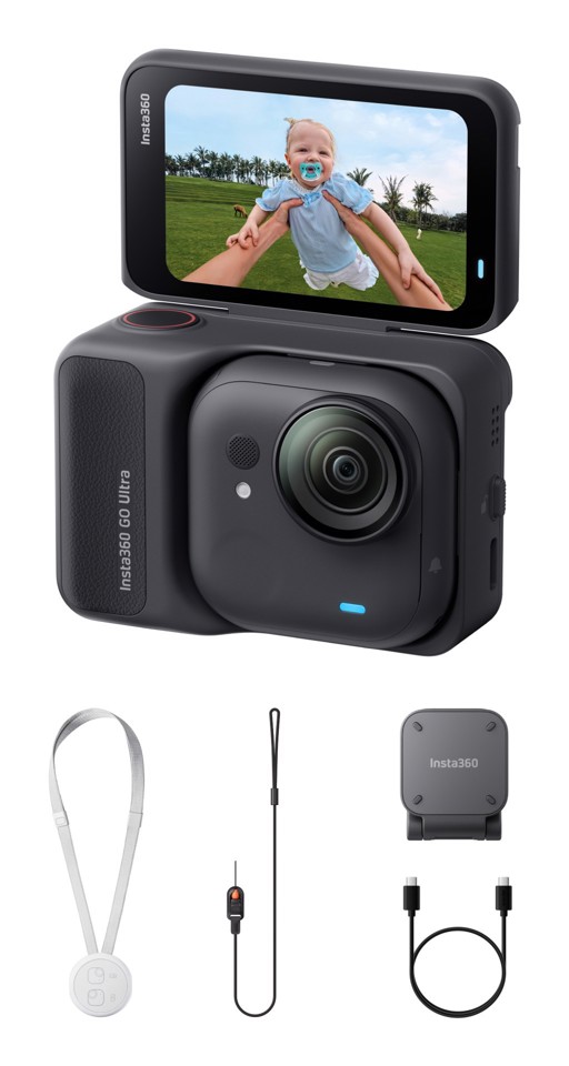 Insta360 GO Ultra Standard Black fotocamera per sport d'azione 4K Ultra HD 25,4 / 1,28 mm (1 / 1.28") Wi-Fi 52,9 g