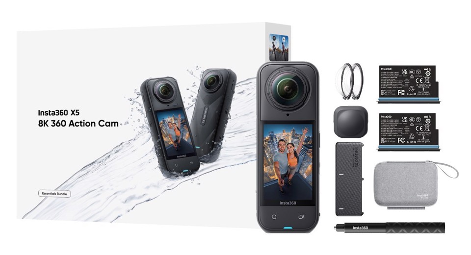 Insta360 X5 Bundle fotocamera per sport d'azione 72 MP 8K Ultra HD 25,4 / 1,28 mm (1 / 1.28") Wi-Fi 200 g