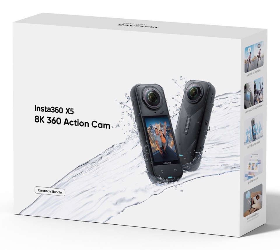 Insta360 X5 Bundle fotocamera per sport d'azione 72 MP 8K Ultra HD 25,4 / 1,28 mm (1 / 1.28") Wi-Fi 200 g
