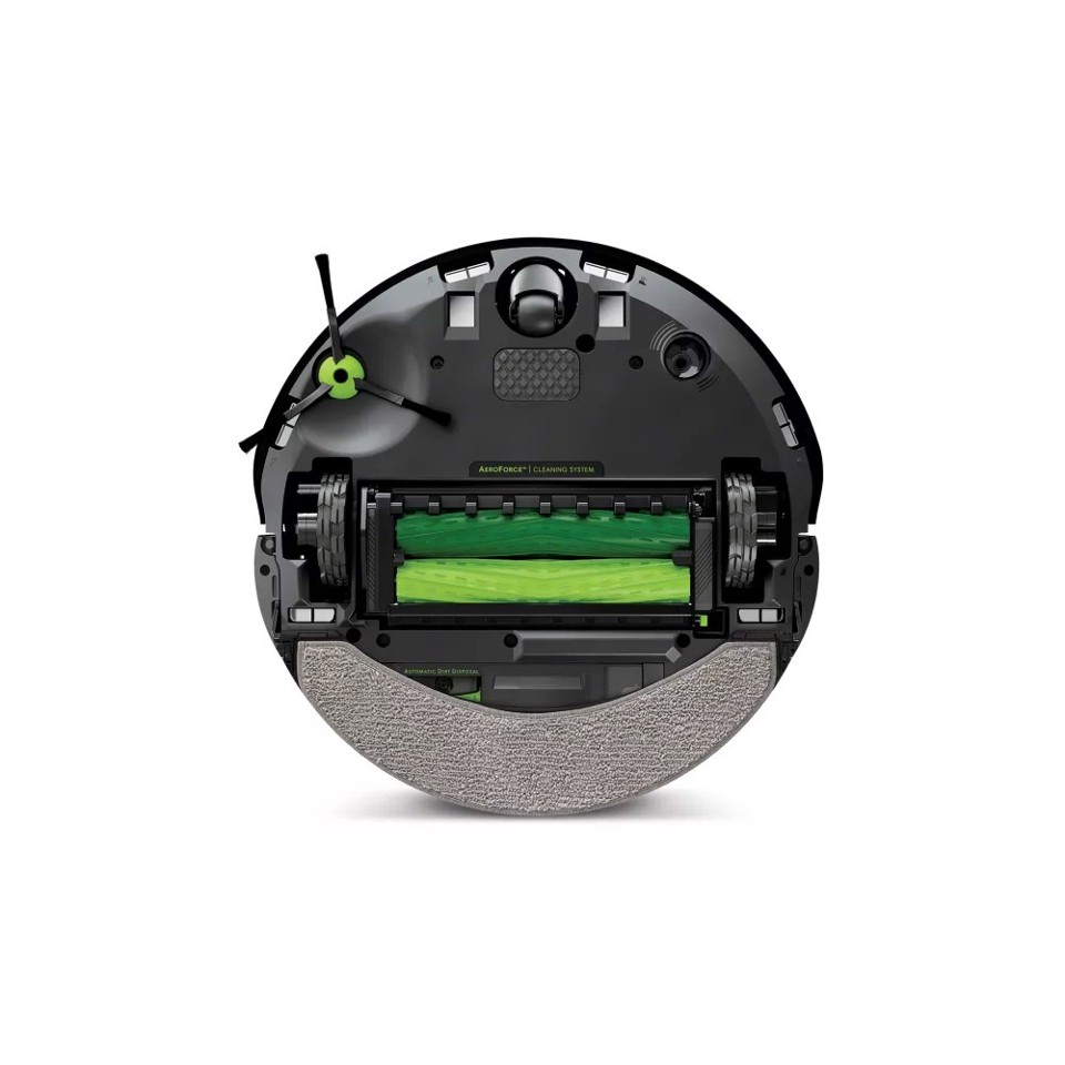 iRobot Roomba Combo j7+ aspirapolvere robot Senza sacchetto Nero, Acciaio inossidabile