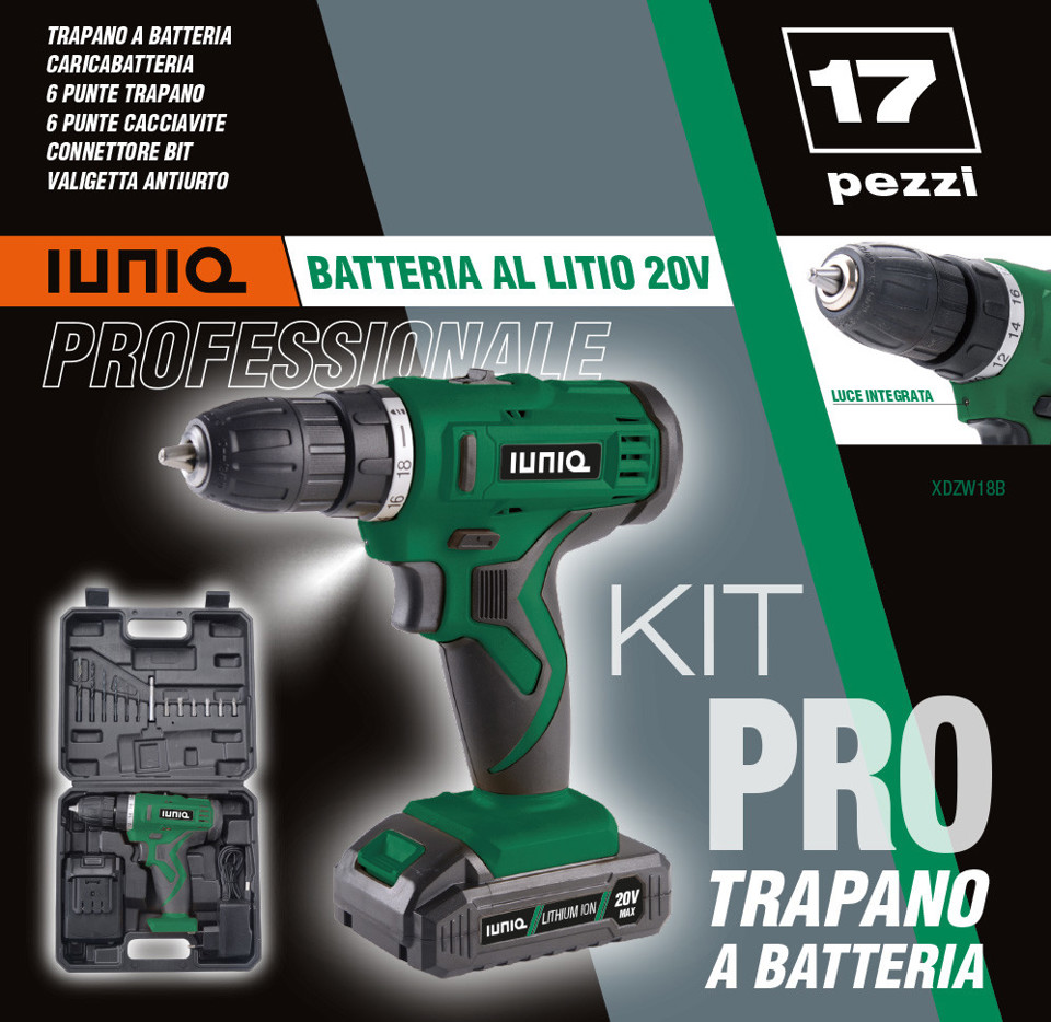 IUNIQ XDZW18B trapano 1350 Giri/min