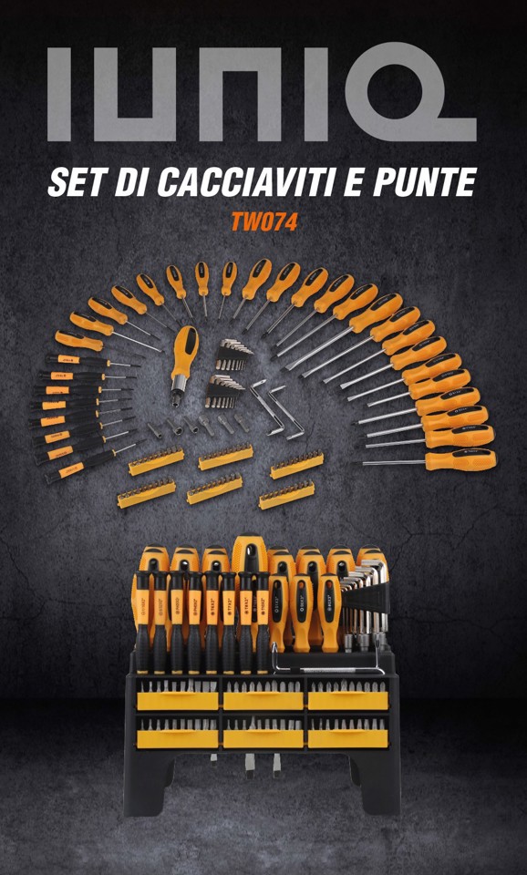 IUNIX TW074 set di strumenti meccanici 116 strumenti
