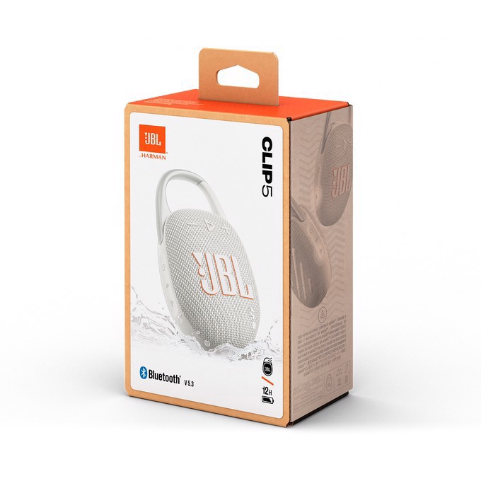 JBL Clip 5 Altoparlante portatile mono Bianco 7 W