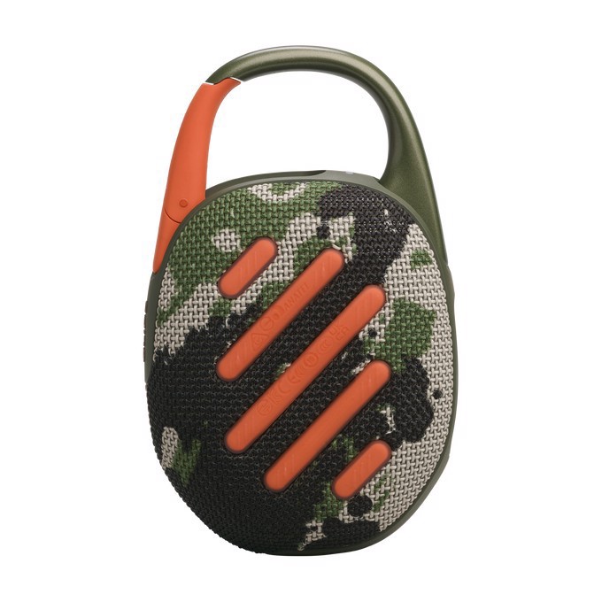 JBL Clip 5, Sistema audio portatile Waterproof e Dustproof con moschettone integrato, Militare