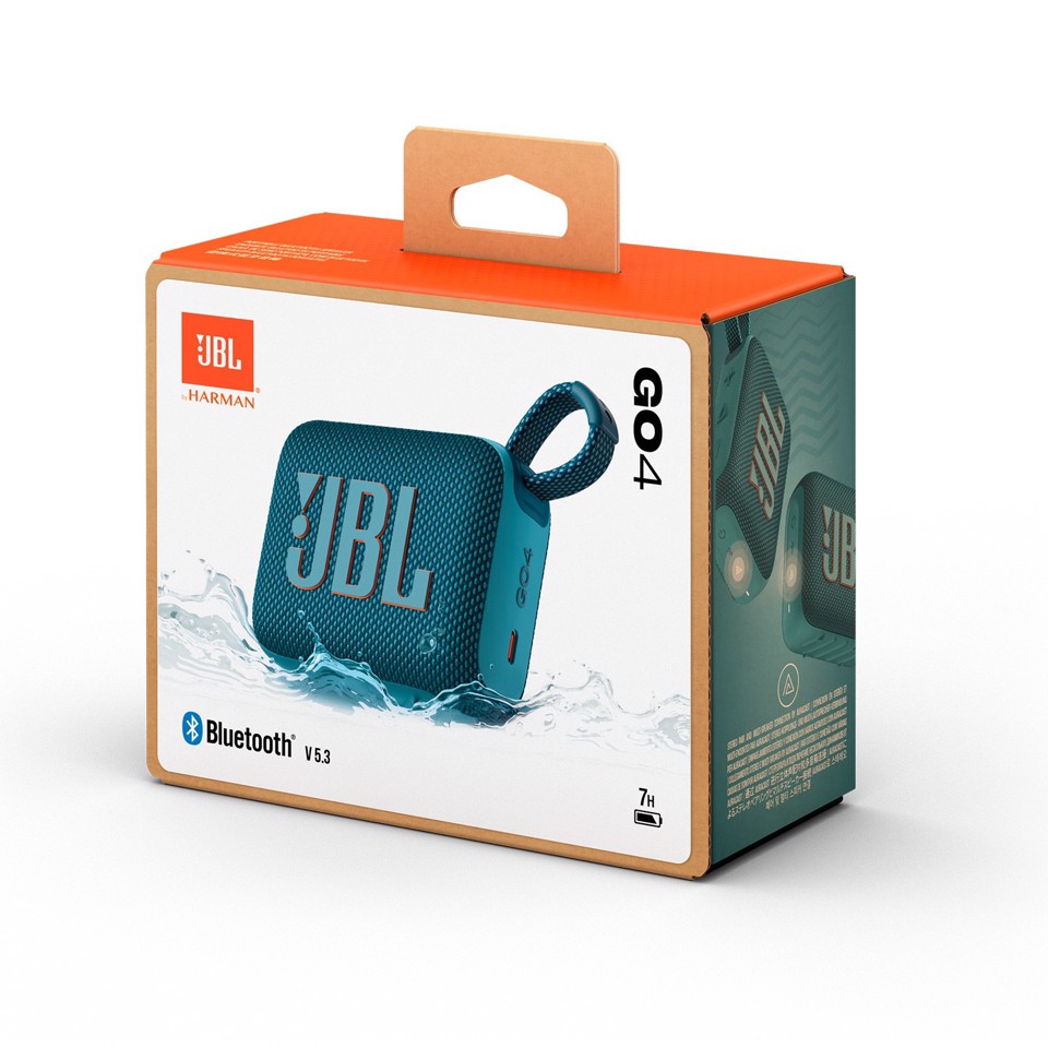 JBL Go 4, Sistema audio portatile waterproof e dustproof, Blu