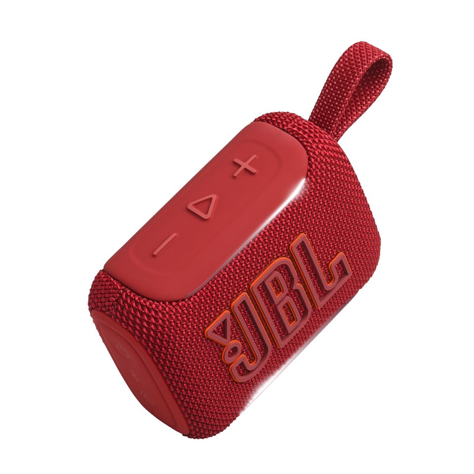 JBL GO 5 Speaker Bluetooth ultra‑portatile con potente Pro Sound e bassi incisivi, pairing AirTouch, design impermeabile, 10 ore di autonomia, Rosso