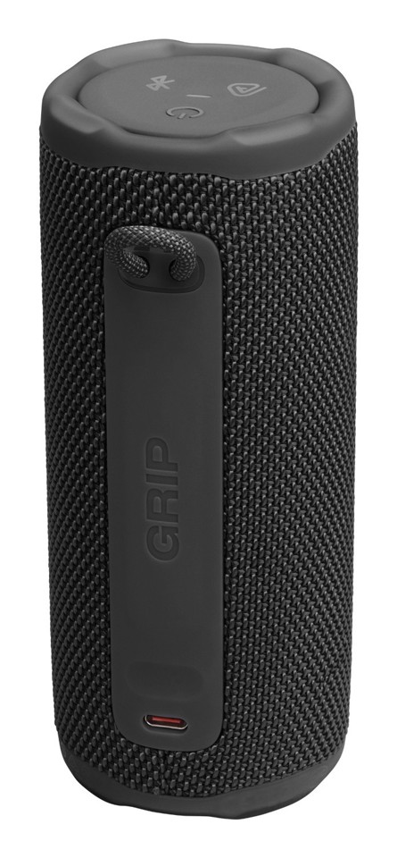 JBL Grip Sistema audio portatile waterproof e drop-proof con connettività wireless Bluetooth e Luce ambientale personalizzabile, Nero