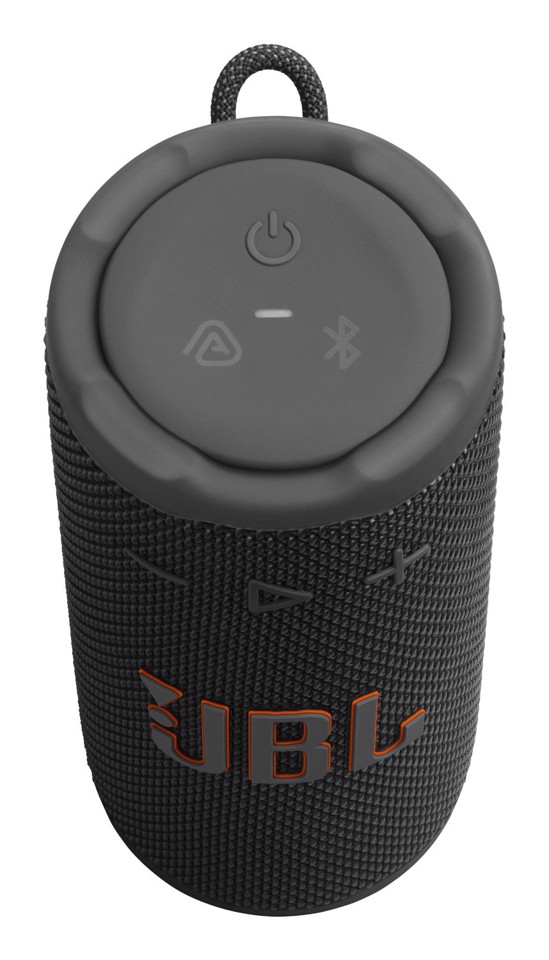 JBL Grip Sistema audio portatile waterproof e drop-proof con connettività wireless Bluetooth e Luce ambientale personalizzabile, Nero