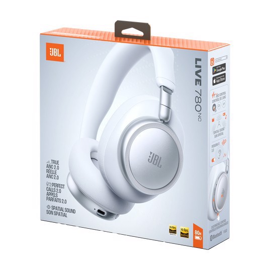 JBL Live 780NC Auricolare Con cavo e senza cavo A Padiglione Chiamate/Musica/Sport/Tutti i giorni Bluetooth Bianco