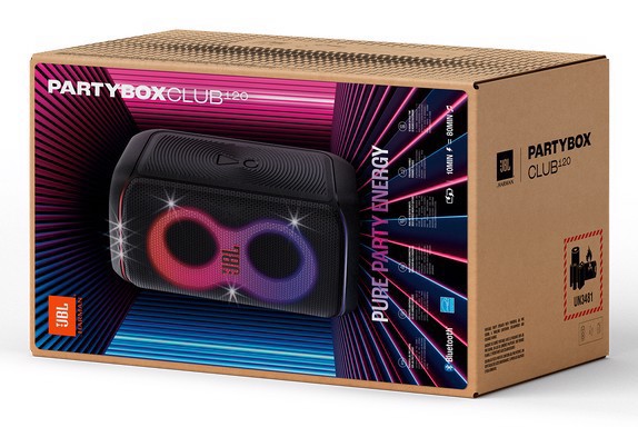 JBL PartyBox Club 120 Speaker Wireless Bluetooth Portatile per feste con giochi di luce, Nero