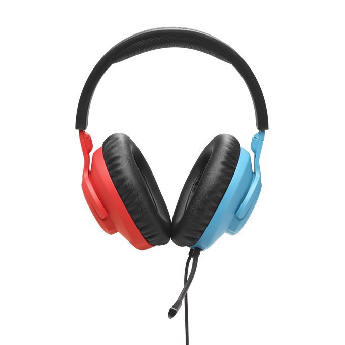 JBL Quantum 100N Auricolare Cablato A Padiglione Gaming Blu, Rosso